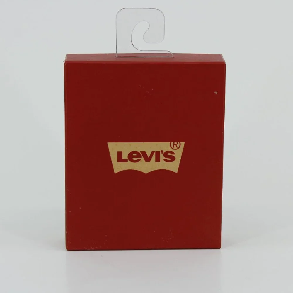 NWT‎ Levi’s Men's Black Genuine Leather Trifold Wallet - New in Box
